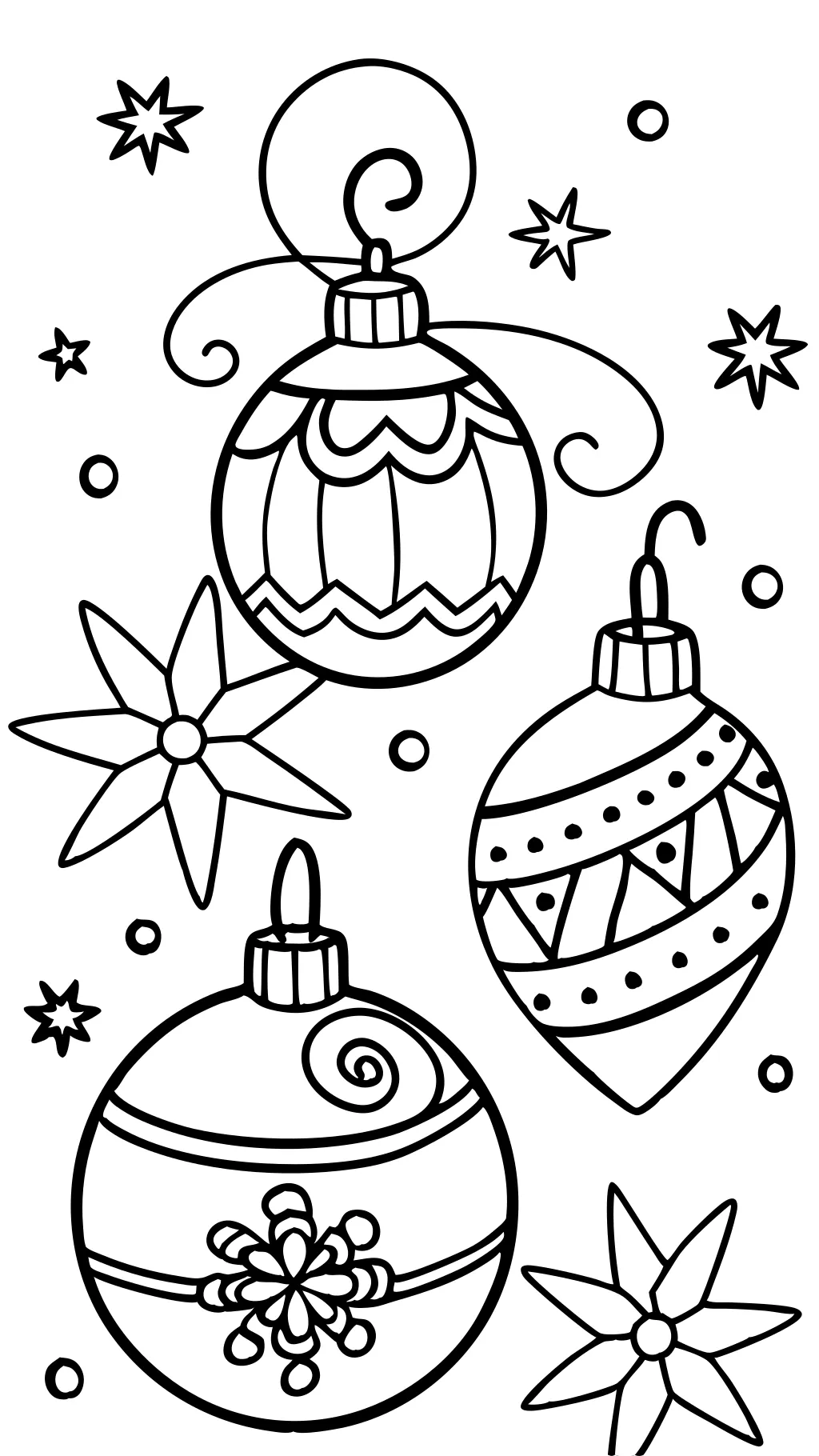 coloriages de Noël ornements